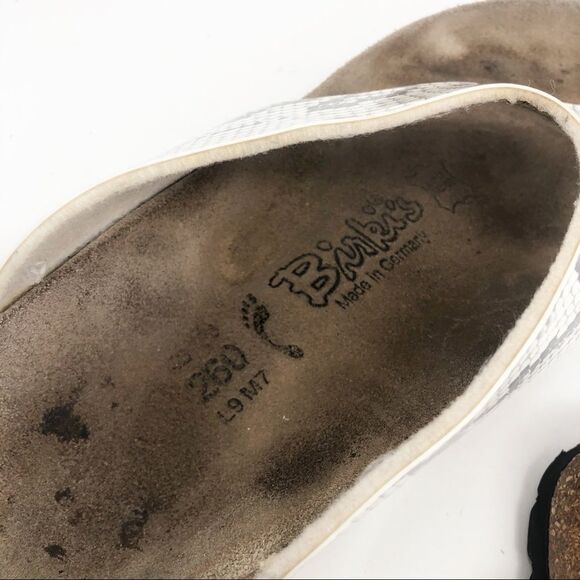 BIRKENSTOCK | Snake Print Birki’s White Gray L9 - Picture 6 of 10